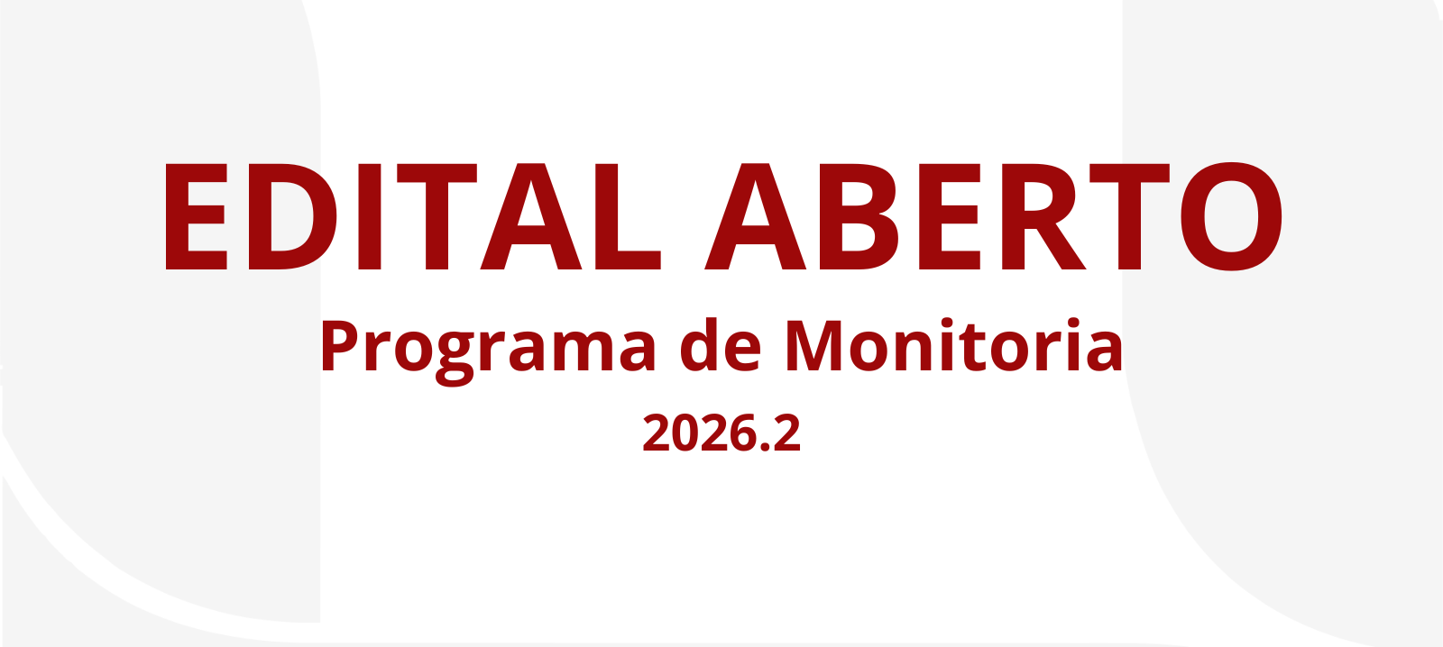 Programa de monitoria está com edital aberto na FIC