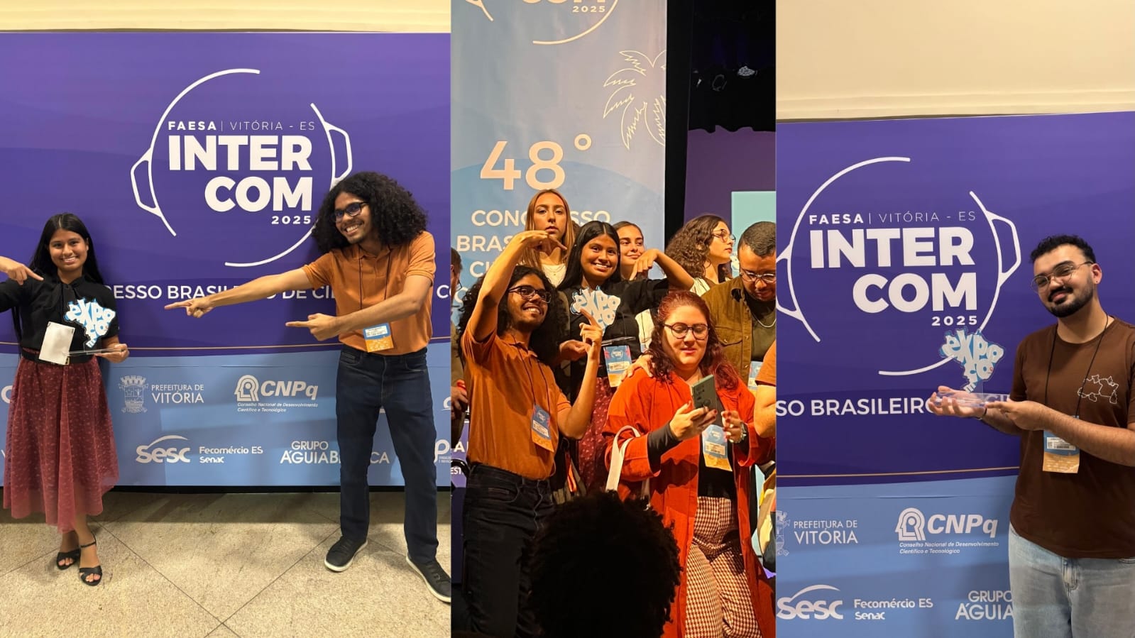 Acadêmicos dos cursos de Jornalismo e RP da FIC vencem prêmio no Expocom Nacional